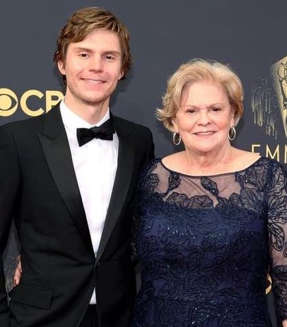 Julie Peters with her son Evan Peters
